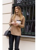 Loose turtleneck with sequin cappuccino pocket 321950 - Online store - Boutique